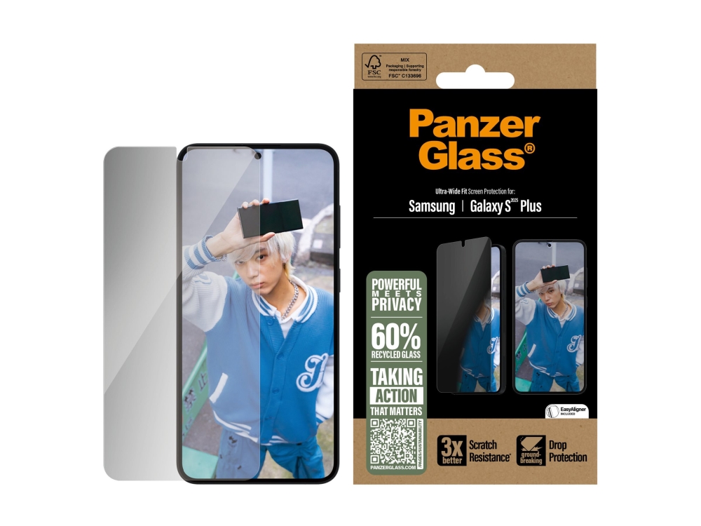 Bilde av Panzerglass Privacy - Skjermbeskyttelse For Mobiltelefon - Ultrabred Passform - Glass - Med Personvernsfilter - 2-Veis