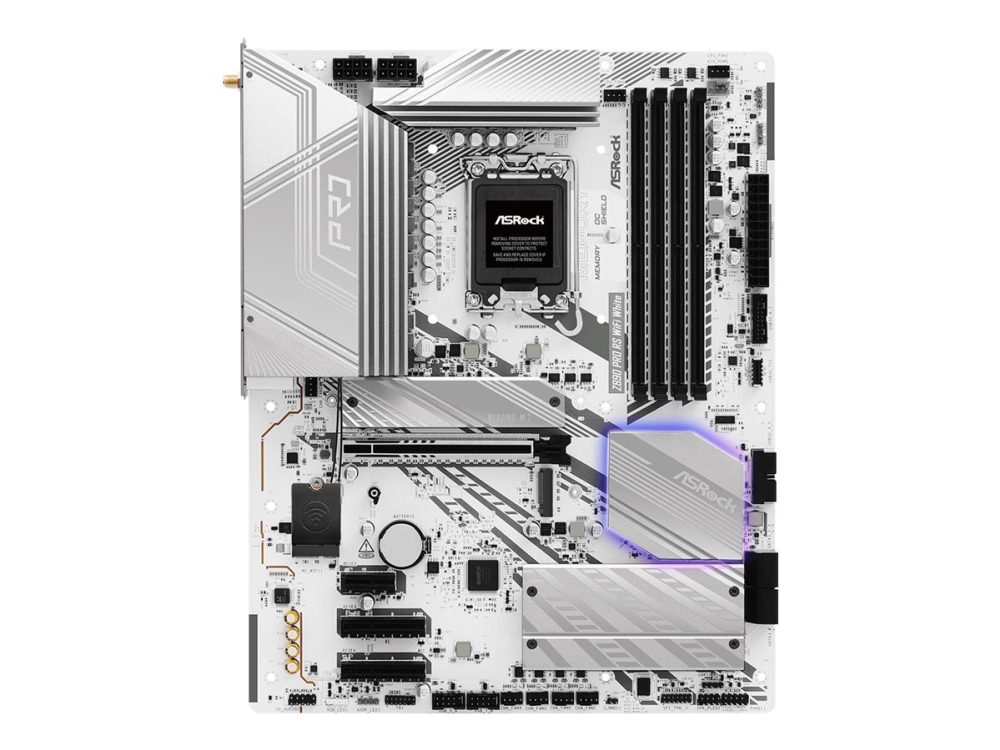 Z890 PRO RS WIFI WHITE Hovedkort - Intel Z890 - Intel LGA1851 socket - DDR5 RAM - ATX