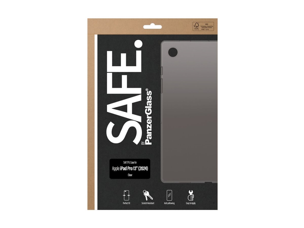 Safe. By Panzerglass Bagsidecover Til Tablet Termoplastisk Polyuretan Tpu Gennemsigtig For Apple 13 Inch Ipad Pro M4