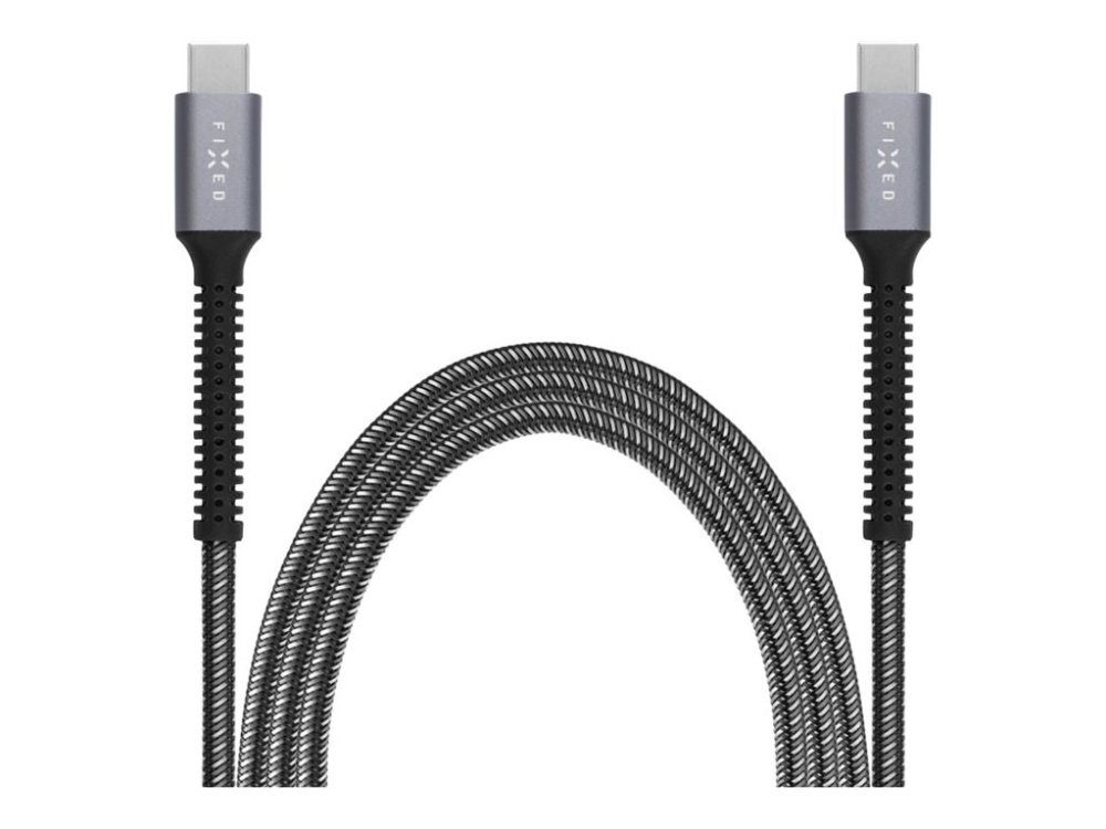 FIXED Armor - USB-kabel - 24 pin USB-C (hane) till 24 pin USB-C (hane) - USB 2.0 - 2 m - USB-strömförsörjning (240W) - rymdgrå | EL Artiklar - Batteri - Batteriladdare | GameStuff