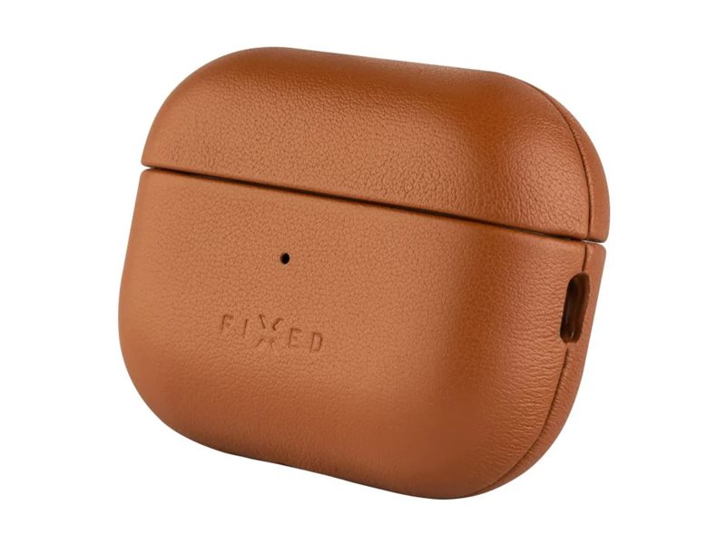 Fixed Podsleather - Beskyttende Deksel For Ladeboks For Tådløse Ørepropper - Magsafe-Samsvar - Ekte Skinn - Brun - For Apple Airpods Pro (2. Generasjon)