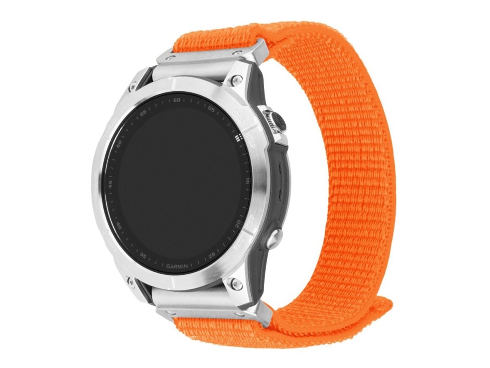 FIXED - Løkke for smart watch - 26 mm, nylon - 160-210 mm - orange - for Coros Vertix 2  Garmin Fenix 7X  Enduro 2  epix Pro  Instinct 2X  quatix 7X  Tactix 7