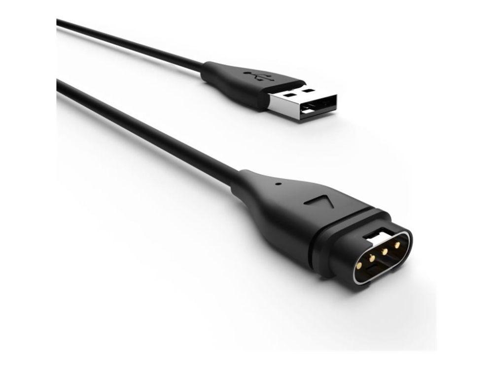 FIXED - Laddningskabel för smart klocka - USB hane - 1 m - svart | EL Artiklar - Batteri - Batteriladdare | GameStuff
