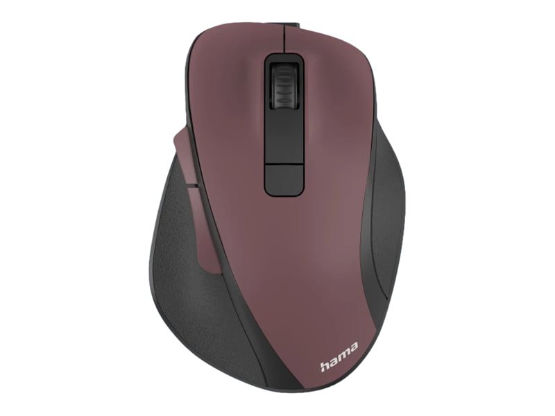 Hama Mw-500 Recharge - Mus - Ergonomisk - Højrehåndet - Optisk - 6 Knapper - Trådløs - 2.4 Ghz - Trådløs Modtager (Usb) - Bordeauxrød