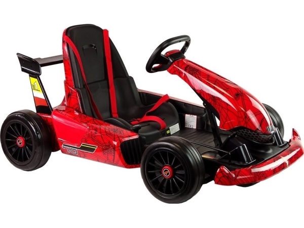 Lean Cars gokart på batteri XMX619 rød lakkert Spider