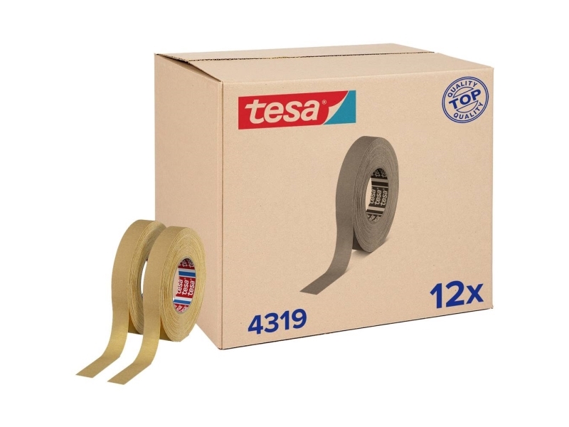Tesa 4319 - Maskeringstape - 25 mm x 50 m - highly-creped paper - lysebrun