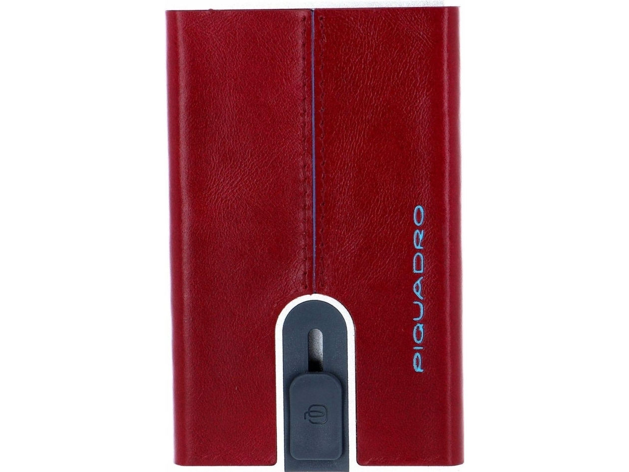 Piquadro , Blue Square, Leather, Card Holder, Square Sliding System, Pp4825b2r-R, Red, For Men For Men
