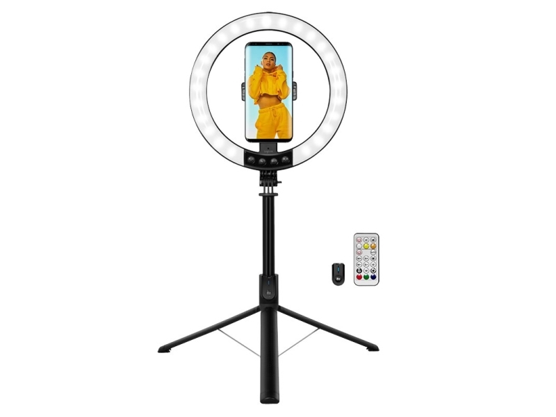 LogiLink Smartphone Ringlight med Selfie Stick Stand,DM 20cm (AA0156) | Tele & GPS - Mobil tillbehör - Selfie stång | GameStuff