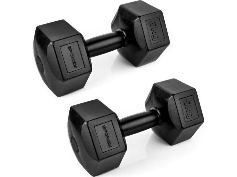 Spokey Hantle Monster Ii Winylowe 2 X 5 Kg Sort