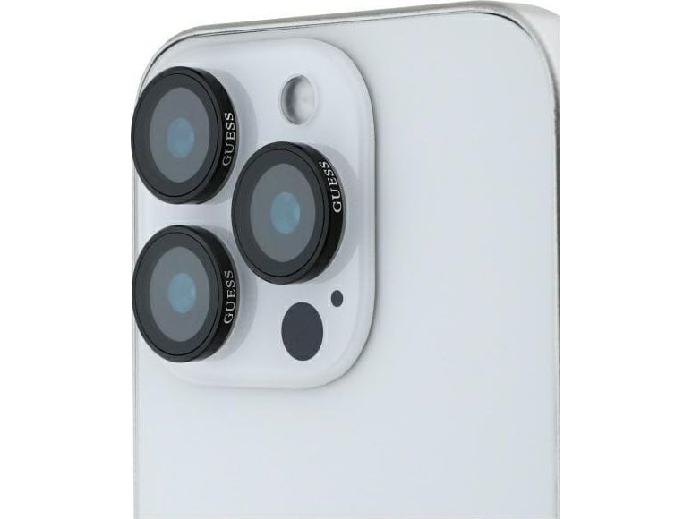 Guess Gucl163sagk Iphone 16 Pro / 16 Pro Max Lens Protective Metal Sort/Sort - Kameralinseglas