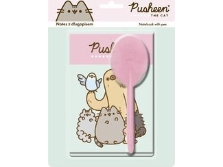 Derform Notes B6/40K Lin Opr Tw Dlugopis Pusheen B/C