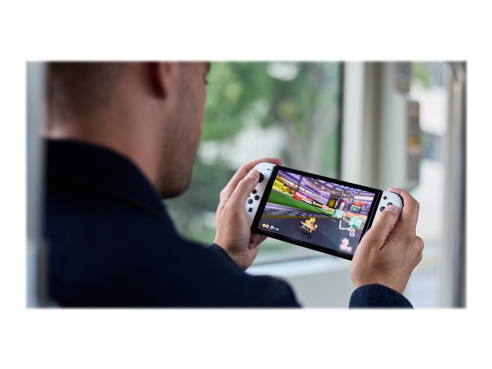 Nintendo Switch Oled Spilkonsol Full Hvid Super Mario Bros Wonder Med Nintendo Switch Online Month Membership