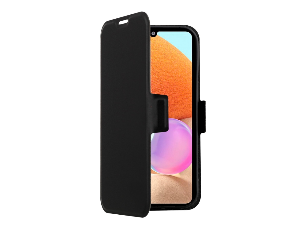 Screenor Clever - Flipomslag Til Mobiltelefon - Magsafe-Kompatibilitet - Økolæder, Termoplastisk Polyuretan (Tpu) - Sort - For Samsung Galaxy A16, A1