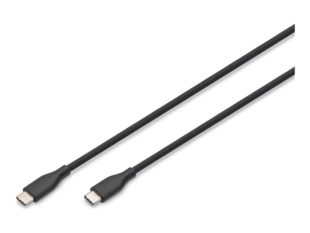 Digitus - Usb-Kabel - Usb-C (Han) Til Usb-C (Han) - Usb 2.0 - 20 V - 3 A - 50 Cm - Formet, Usb Power Delivery (60W) - Sort