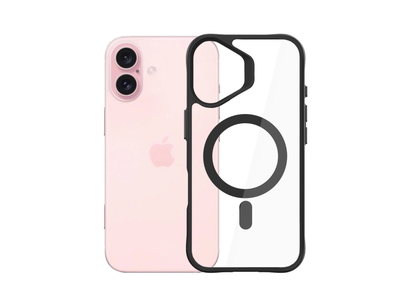 3Mk Satin Armor Magcase Mit Magsafe Apple Iphone 16 - Handyhülle Transparent Mit Handyhülle Schwarz Rahmen