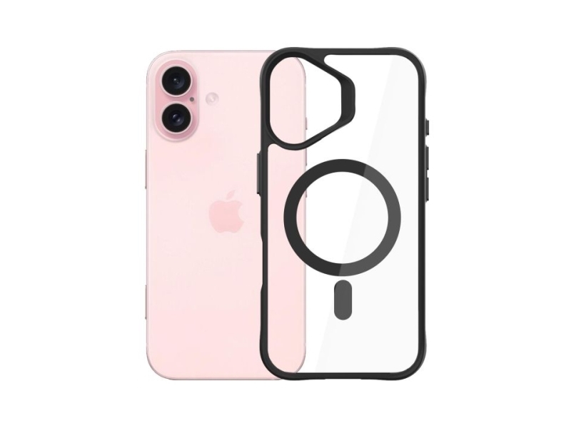 3Mk Satin Armor Magcase Mit Magsafe Apple Iphone 16 Plus - Klar Mit Handyhülle Schwarz Rahmen