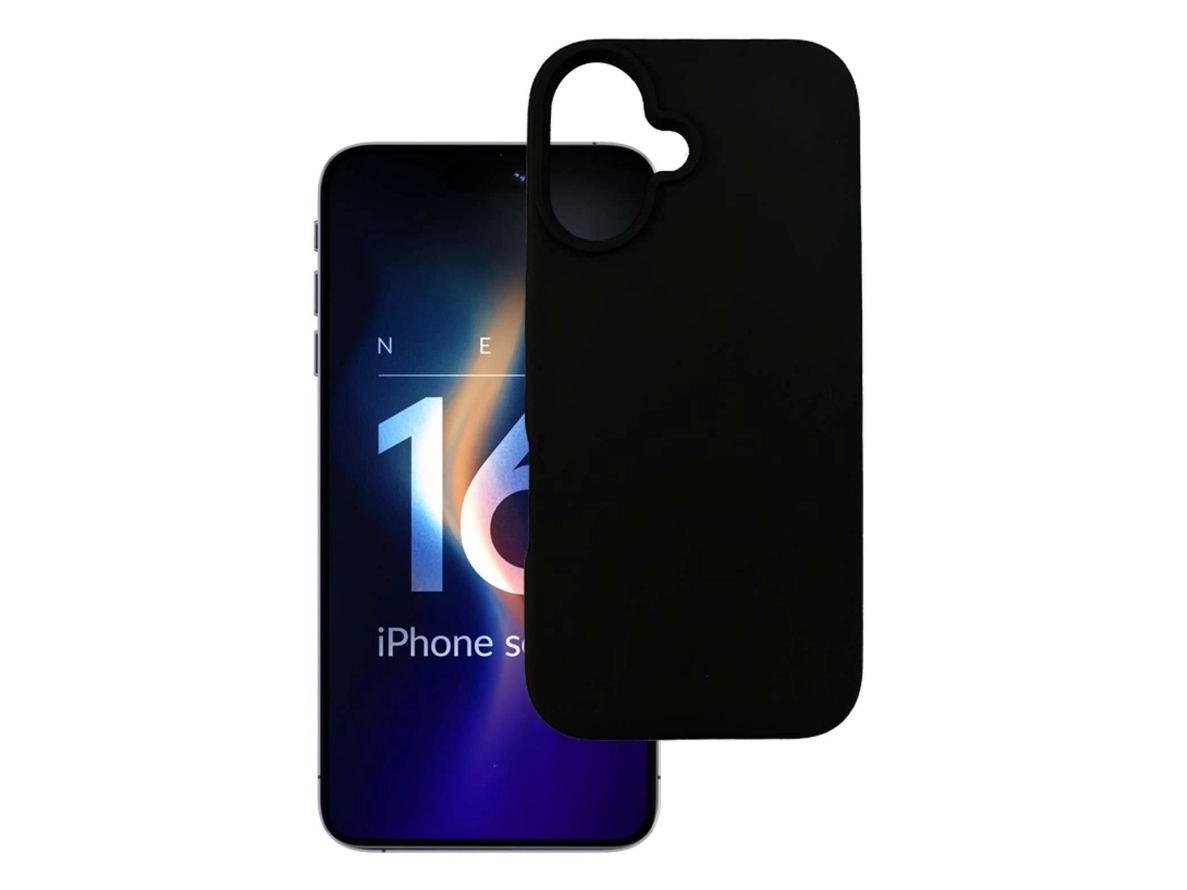 3Mk Silicone Case, Cover, Apple, Iphone 16, 15.5 Cm (6.1"), Black