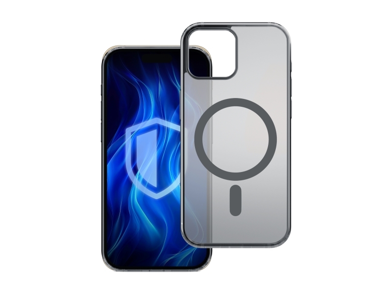 3Mk Frosty Magcase, Cover, Apple, Iphone 15 Plus, 17 Cm (6.7"), Black, Transparent