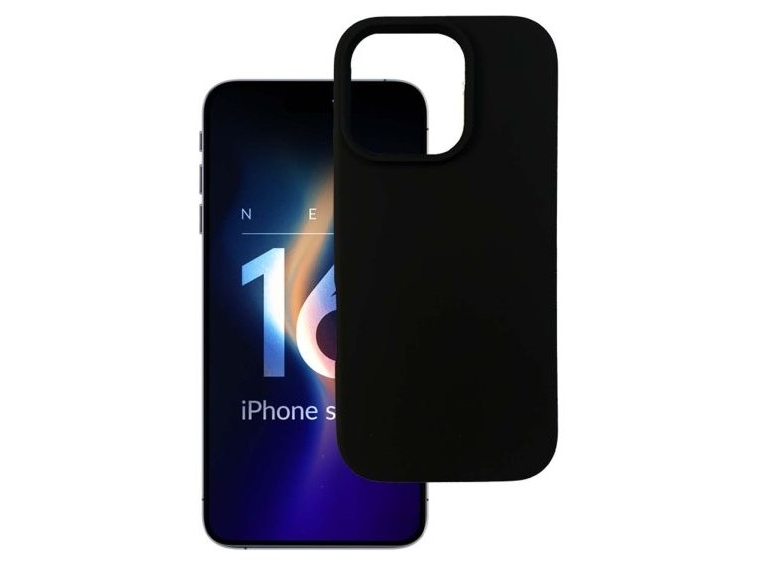 3Mk Silikonhülle Für Iphone 16 Pro Max 6.9" Schwarz/Schwarz