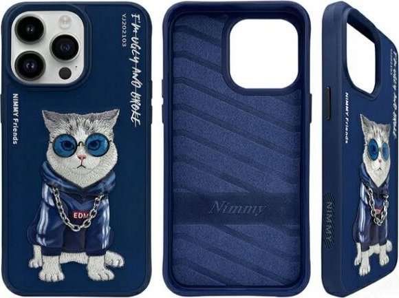 Nimmy Case Iphone Pro Max   Blue Blue Glasses Cool Cat