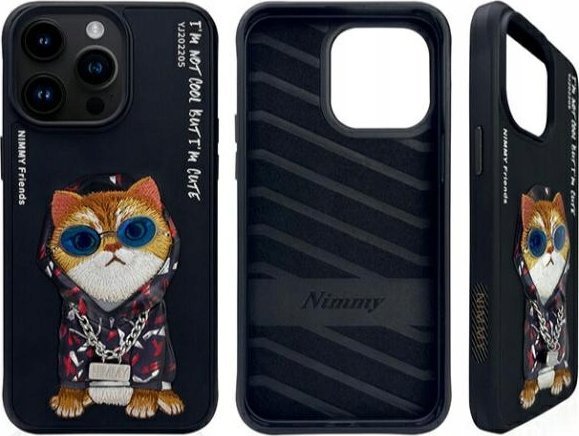 Nimmy Case Iphone Pro Max   Black Black Glasses Cool Cat