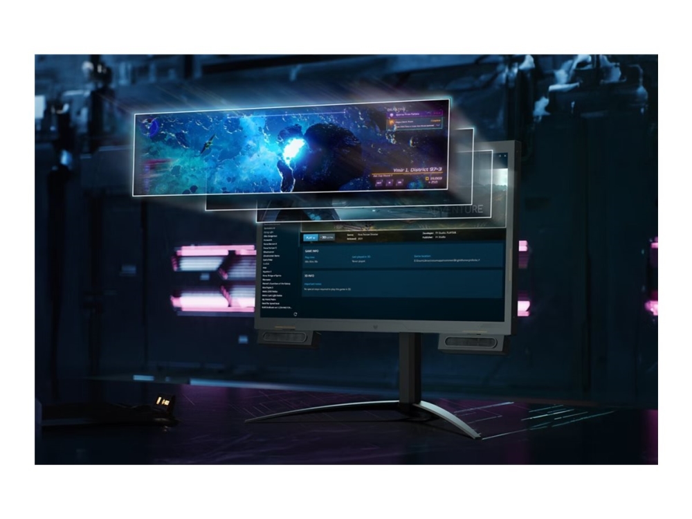 Acer Predator Spatiallabs View Psv27-2 - Lcd Monitor - 27" - 3840 X 2160 4K Uhd (2160P) @ 160 Hz - Ahva - 400 Cd/M² - 5 Ms - Hdmi, Displayport, Usb-C