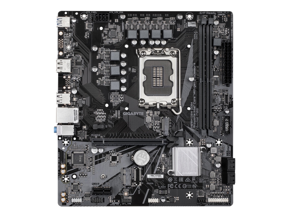 Gigabyte H610M D3W DDR4 - 1.0 - moderkort - micro ATX - LGA1700-uttag - H610 Chipuppsättning - USB-C 3.2 Gen 1, USB 3.2 Gen 1 - Gigabit LAN - inbyggda grafiken (CPU krävs) - HD-ljud (8 kanaler) | Datorkomponenter - Moderkort - Intel Moderkort | GameStuff