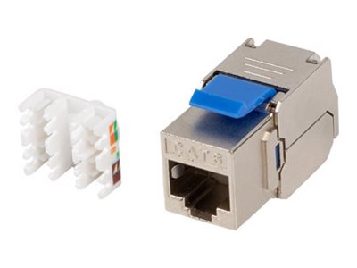 Lanberg - Nøglestensmodul - RJ-45 (hun) til LSA - UTP - CAT 6 - phosphor bronze kontakter - sølv