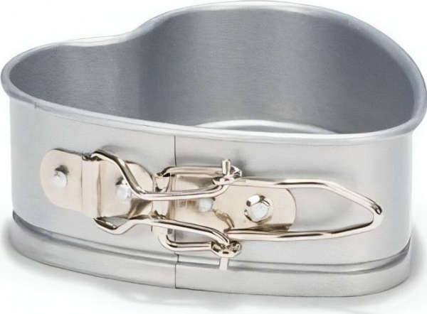 Patisse muoto mini sydän 12 cm hopea teräs