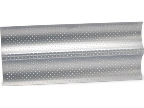Patisse form for baguetter 38 x 16 cm stål sølv, 2-delt