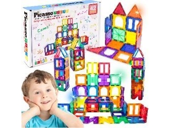 Picasso Tiles Artistry Magnetic Tiles Set 42Pcs