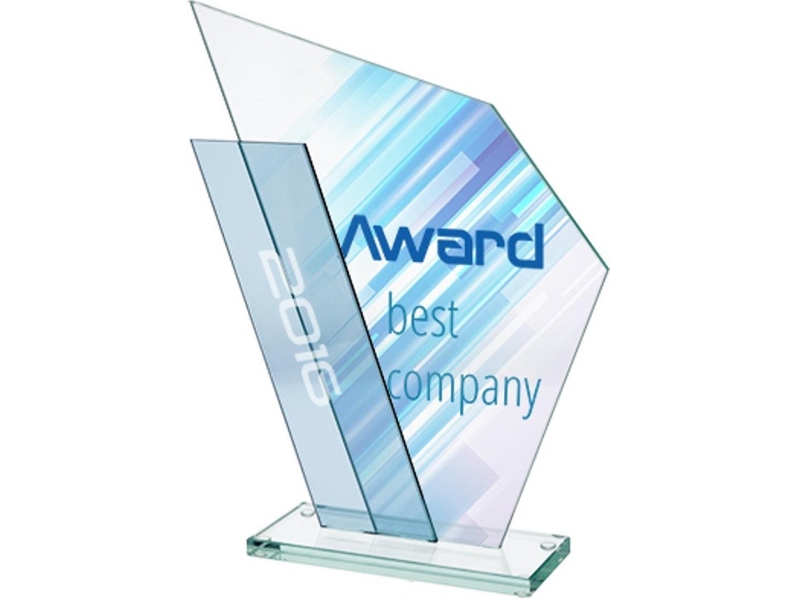 Luxorjet-Trophäe Aus Farbig Bedrucktem Glas