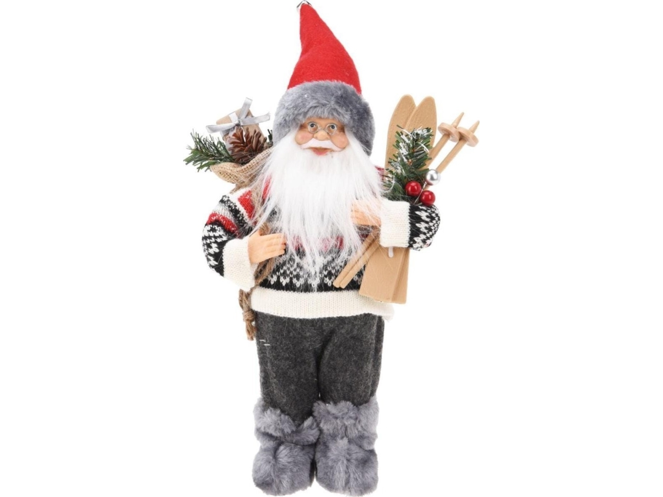 JULDEKORATION STÅENDE DELUXE 30CM GRÅ | N - A | GameStuff