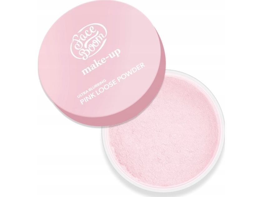Face Boom_Ultra Blurring Pink Loose Powder Puder Pod Oczy I Do Twarzy 6G