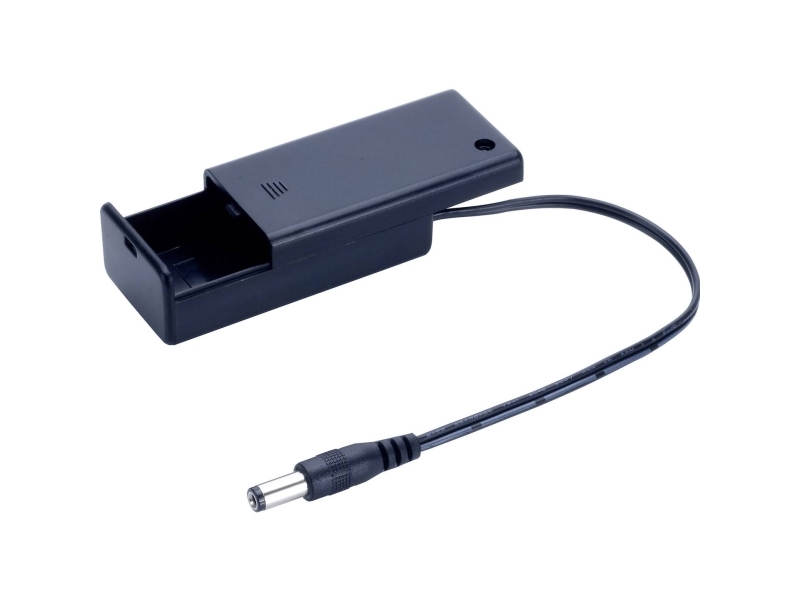 Conrad SBH-9VAS+DC PLUG, 9V, Svart, 1 styck | EL Artiklar - Batteri - Batteritestare & Tillbehör | GameStuff