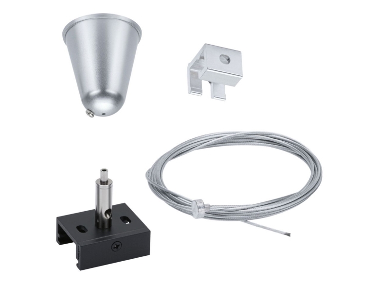 Paulmann 95585, Ophæng Af Stålwire, Sort, Metal, Hospitalsrum, Restaurant, Butik, Pakhus, 4,2 Cm, 3000 Mm