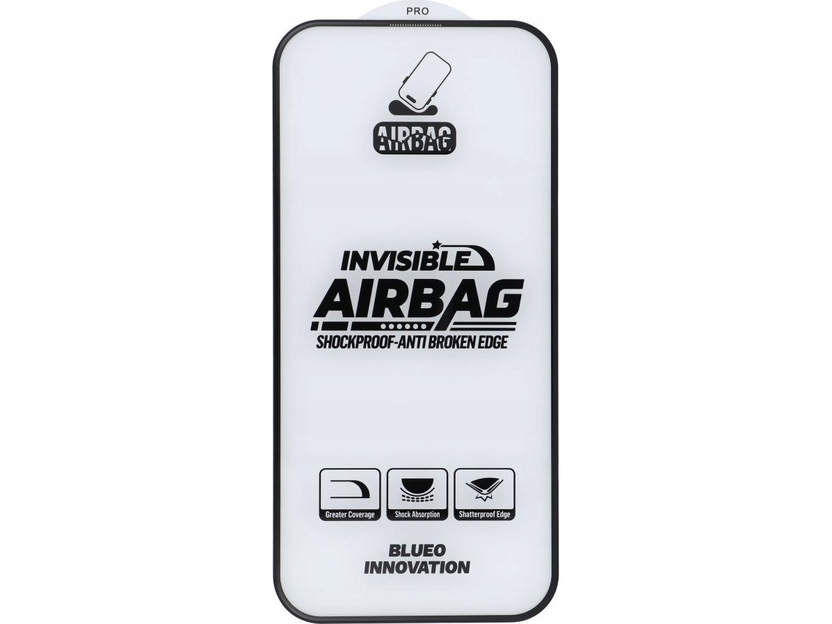 Blueo Hærdet Glas 5D Mr. Monkey Glass Til Apple Iphone 15 Pro Max Sort (Airbag Anti-Broken)