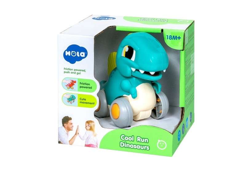 Interaktiv drevet dinosaur blå