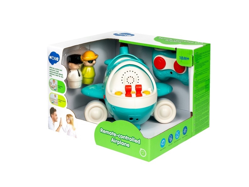 R/C airplane with sound light drive + 2 figures