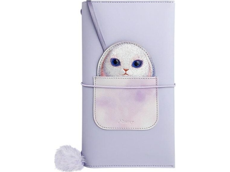 Nimmy 2In1 Anteckningsbok + Penna I Lila Big Eyed Pet 2.0 Rabbit