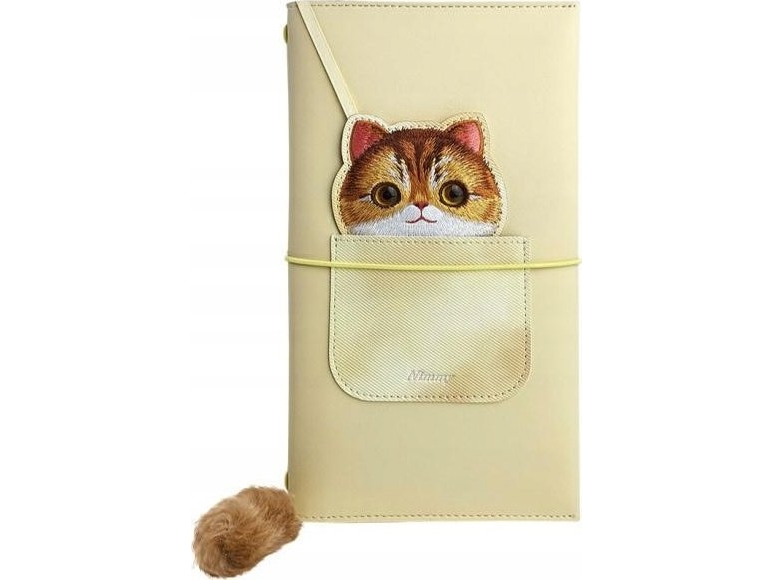 Nimmy 2In1 Anteckningsbok + Penna I Khaki Big Eyed Pet 2.0 Cat