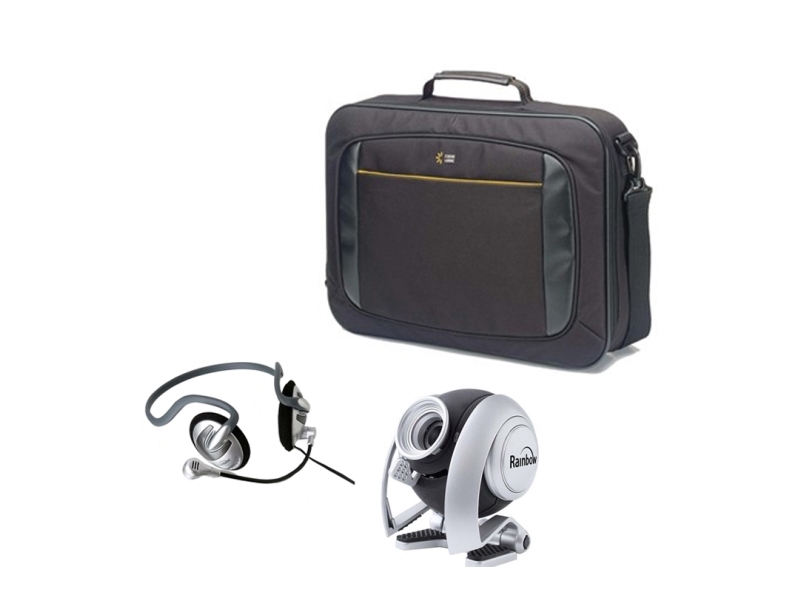 Case Logic Attache 15,4", webcam og headset