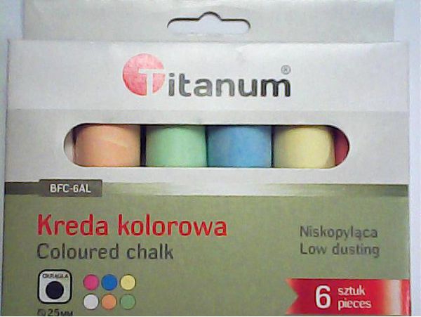 Titanum TITANUM stenläggningskrita 6 färger - 109668 | Skola & Hobby - Solida färger - Färgkritonger tillbehör | GameStuff