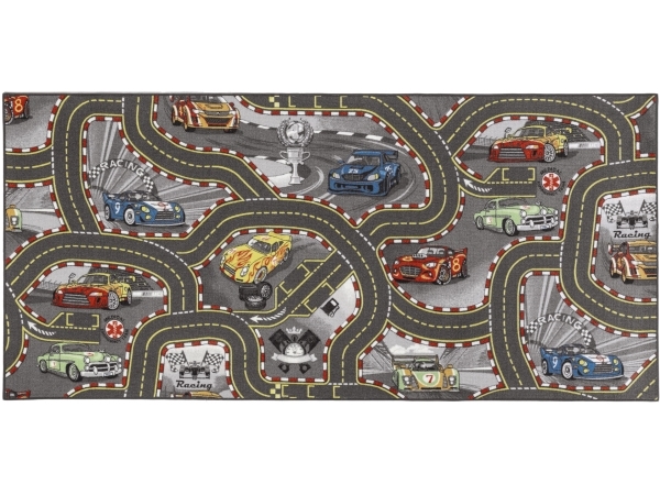 Spielteppich - Rennstrecke - 95 X 200 Cm