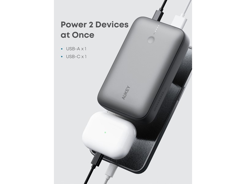Aukey Pb-Y57, 20000 Mah, Lithium, Grå
