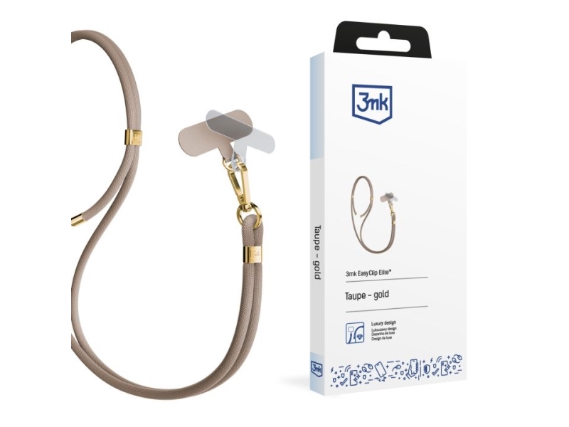 3Mk Easyclip, Mobiltelefon, Nylon, Zink, Guld, Gråbrun, Hængende Boks
