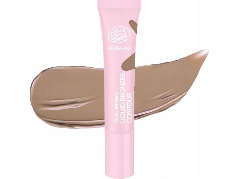 Face Boom_Liquid Bronzer-Contour Bronzer W Płynie Cool Brown 15Ml