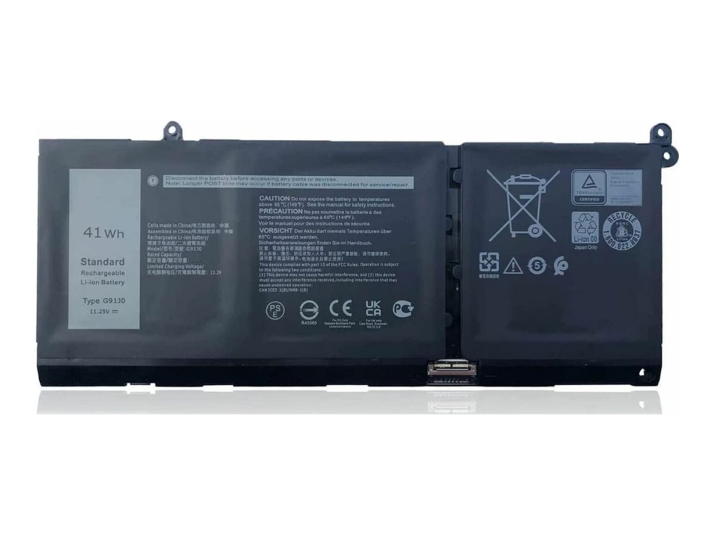 Coreparts Batteri För Barbar Dator Likvardigt Med: Dell G91j0 11 25 V Litiumpolymer 3300 Mah 37 Wh Svart