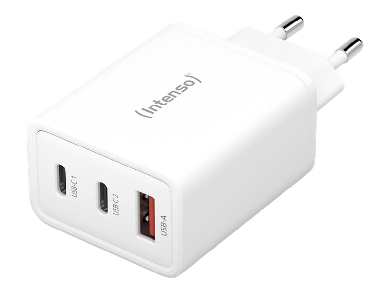 Intenso POWER ADAPTER 1XUSB-A/2XUSB-C/7806512, Sisätila, AC, 20 V, Valkoinen