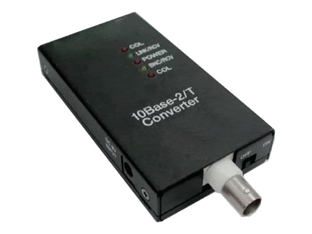 Allnet - Medieomsætter - 10Mb Lan - 10Base-T, 10Base-2 (Coax) - Rj-45 / Bnc - Op Til 185 M